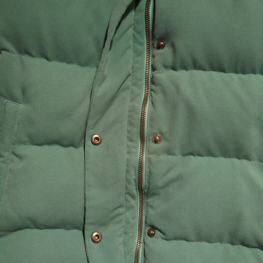 Green and Brown Patagonia Western Puffer Jacket Down Fill - Picture 5 of 13